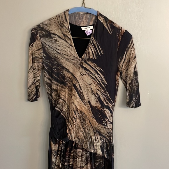 HELMUT LANG Wrap Ruched Dress assymetric - Picture 2 of 6